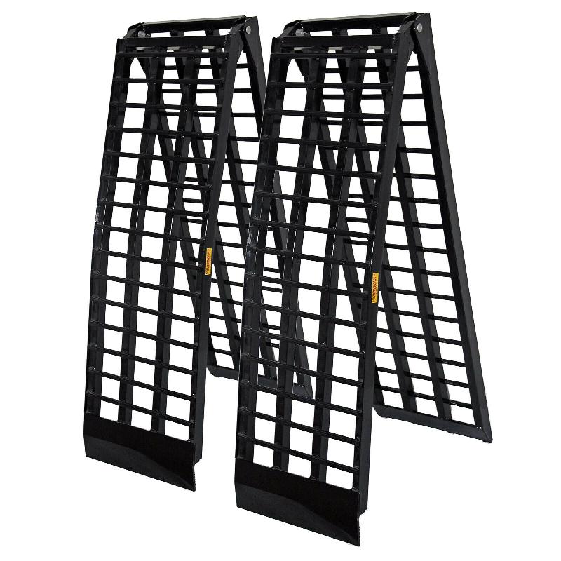 LOT DE 2 RAMPES DE CHARGEMENT MULTI-USAGE PLIANTE ALUMINIUM RAIL COLLISION  274 CM JUSQU'A 800 KG 16_0001226