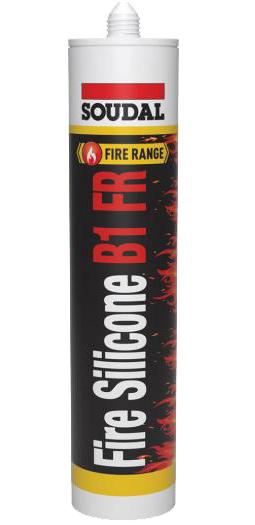 MASTIC FIRE SILICONE B1 FR GRIS 300ML - SOUDAL - 147412