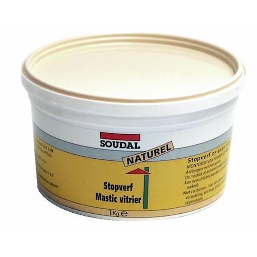 MASTIC VITRIER À L'HUILE DE LIN - 0,5KG SOUDAL