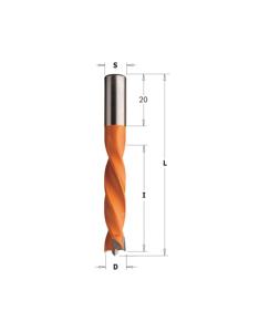 MÈCHE À PERCER CARBURE MULTIBROCHES POUR TROUS BORGNES - DIAMÈTRE 6MM - LONGUEUR TOTALE 67MM - CMT 307
