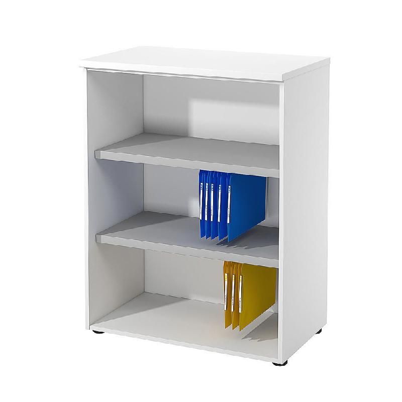 MEUBLE MI-HAUTEUR NF ENVIRONNEMENT SANS PORTES - H.104 X L. 80 X P. 48 CM - BLANC