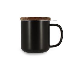Ogo Living - Tisaniere Juliet 300ml En Gres Noir Avec Couvercle Bois D'acacia - noir Grès 3256391038246_0