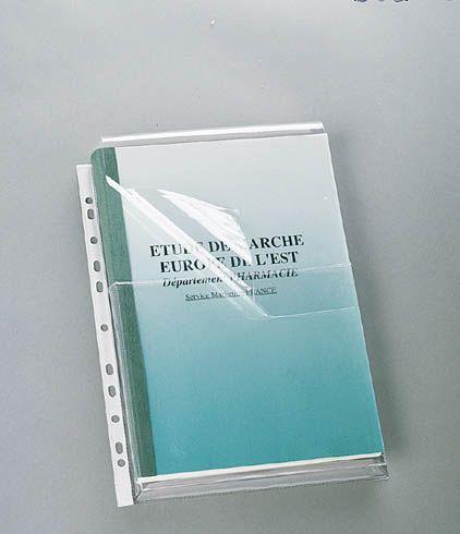 POCHETTES PERFORÉES OXFORD A4 À SOUFFLET À RABAT SUR LE HAUT PVC LISSE 30/100E - BOÎTE DE 10