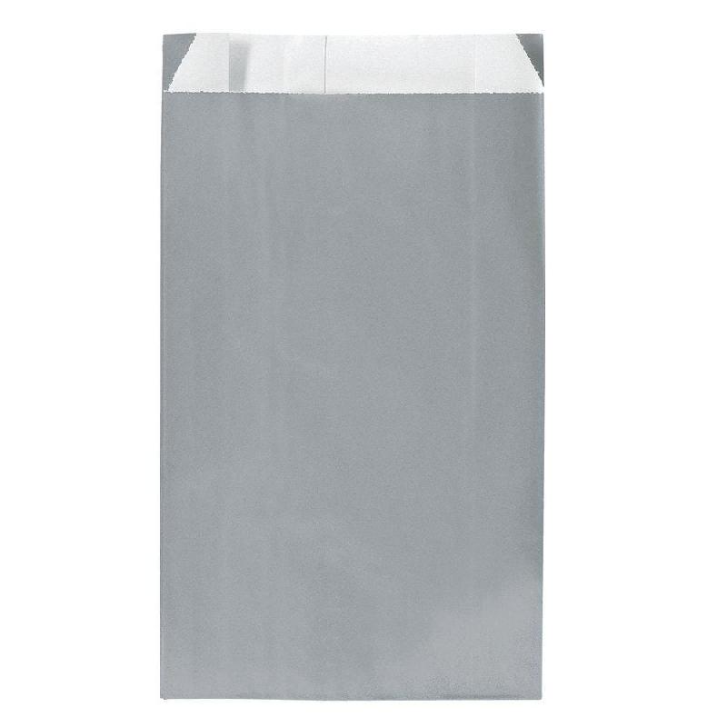Pochettes cadeaux kraft vergé gris souris 24+6,5x41cm - par 250 - Emballage rapide et facile_0