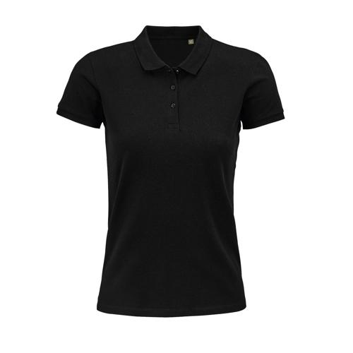 POLO PERSONNALISABLE FEMME COTON ORGANIQUE BIO NOIR