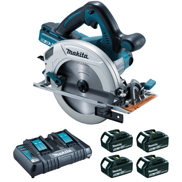 SCIE CIRCULAIRE À BATTERIE MAKITA DHS710PT4J 36V Ø 190 MM EN COFFRET AVEC 4 BATTERIES