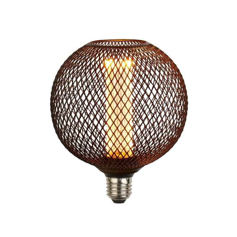 SEARCHLIGHT AMPOULE LED E27 MESH 3,5 W 1 800 K Ø 12 CM NOIRE