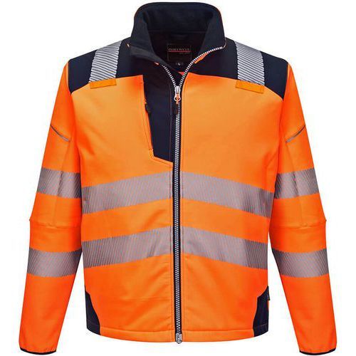 VESTE SOFTSHELL HAUTE-VISIBILITÉ PW3 T402 BLEU/ORANGE L - PORTWEST