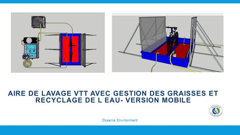 Station de lavage VTT avec aire souple mobile - recyclage de l'eau écologique_0