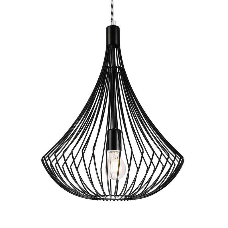 LAMKUR SUSPENSION CAGE EN NOIR AVEC ABAT-JOUR CAGE