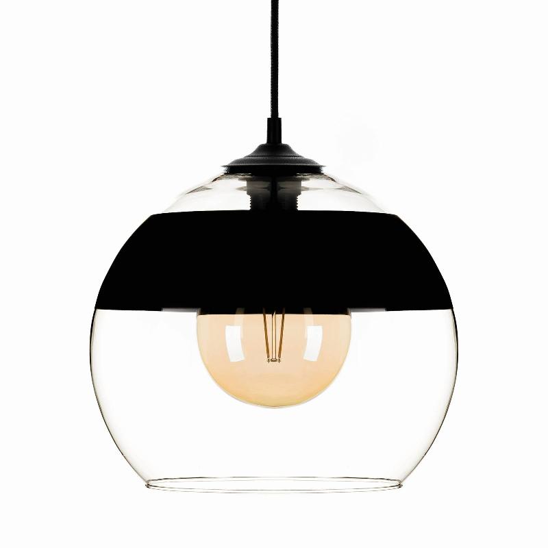 SOLBIKA LIGHTING SUSPENSION MONOCHROME FLASH CLAIR/NOIR Ø 30CM