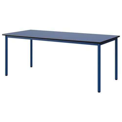 TABLE MALIBU 180X80 T5 4P STR ANTIB BLEU U525/NOIR BLEU 5005
