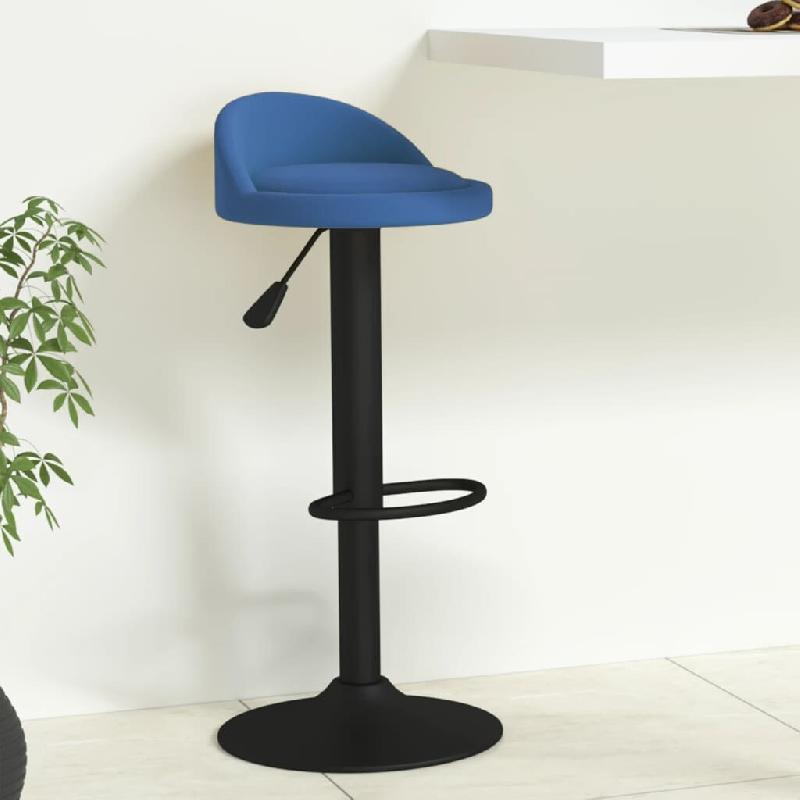 Tabouret de bar Bleu Velours Modèle Nova Design Plus - 333594_0