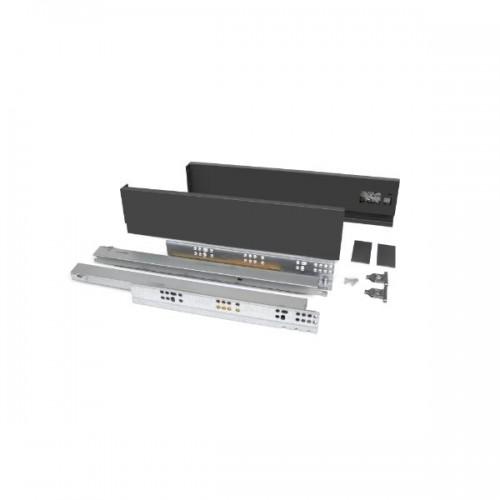 TIROIR EN KIT - CÔTÉS MÉTAL 93 MM - 40 KG - L 400 MM -ANTHRACITE-VERTEX EMUCA