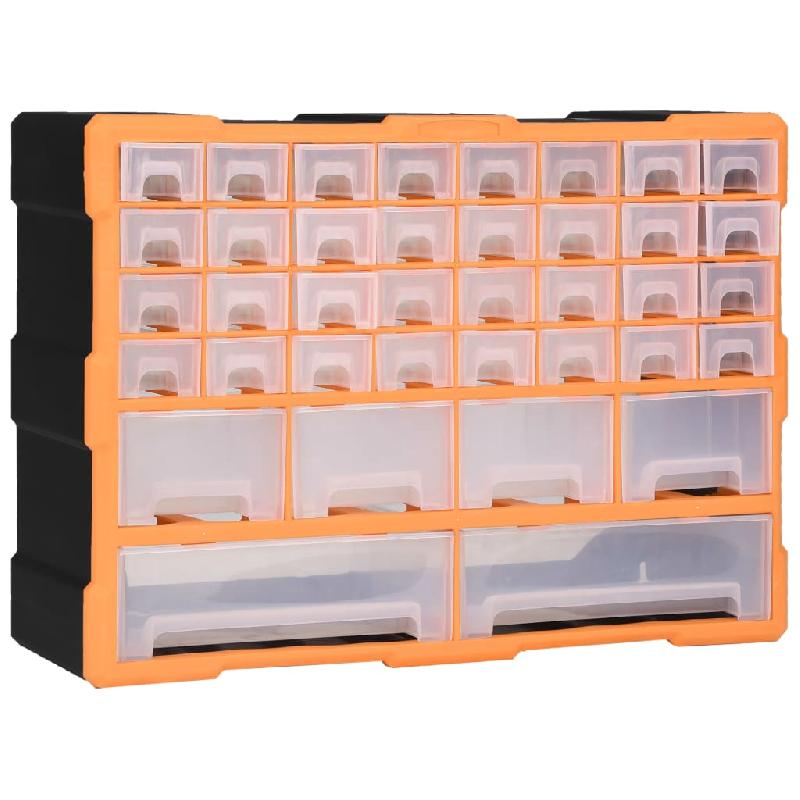Vidaxl organisateur multi-tiroirs avec 40 tiroirs 52x16x37,5 cm 147577_0