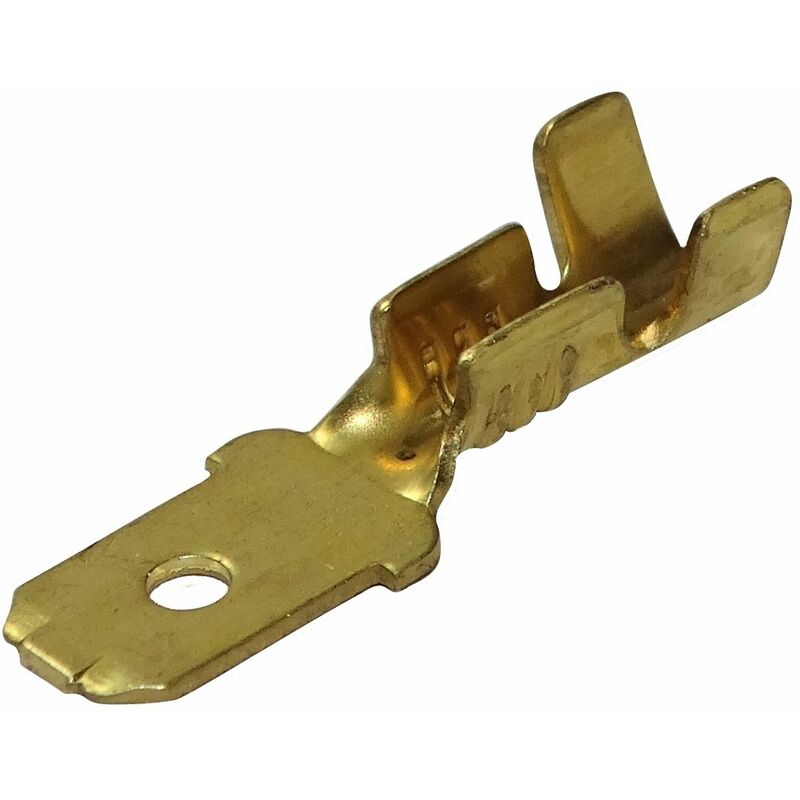 Aerzetix 100x Cosses /électriques /à oeil oeillet isol/ées M6 /Ø6,4mm 4-6mm2 jaunes