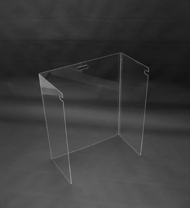 37908 - Paroi de protection hygiénique portable en verre acrylique transparent - Bachmann Display AG_0