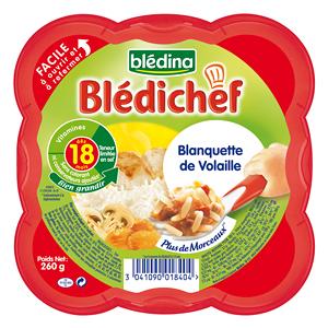 BLÉDINA ASSIETTE BLÉDICHEF DE BLANQUETTE À L'ANCIENNE DÈS 18 MOIS 260 G, telemarketpro.fr