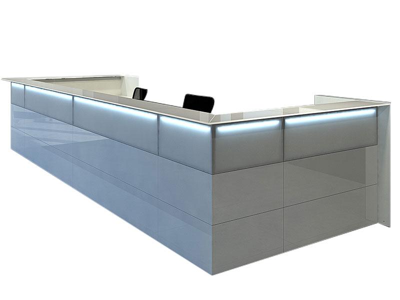 Banques d'accueil NICE - lumineuse et élégante - finitions brillantes et opaques - fabriqué par LAS_0