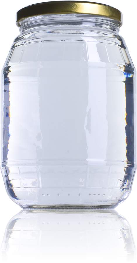 Bocal en verre Barril 997 - 997 ml - TO 082 - Cylindrique - Verre blanc_0