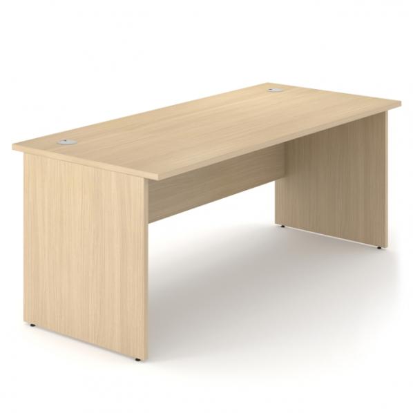 Bureau modulable en MDF mélaminé - Bureau droit avec options de retour et plusieurs longueurs - Marque Rolléco_0