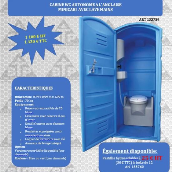 Cabines sanitaires wc autonome anglaise - l790xl990xh1900mm - min i cabi_0