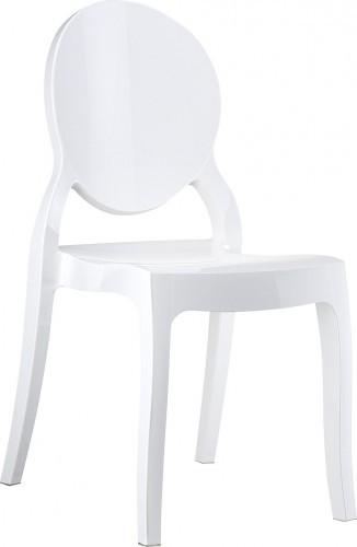 Chaise empilable Catherine - transparente ou blanche - polycarbonate ou polyamide - anti-rayures et anti-UV_0