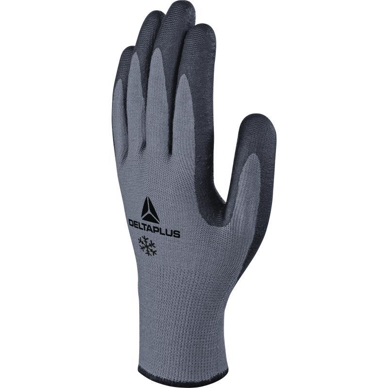 Gant de protection thermique tricot polyester/acrylique - paume enduite mousse nitrile + picots - ve728_0