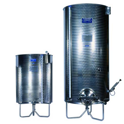 Garde-vin inox AISI 304 - fond plat - flotteur pneumatique avec vanne à boule et indicateur de niveau_0