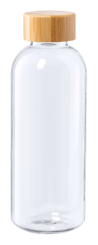 Gourde RPET - 600 ml - plastique sans BPA avec bouchon en bambou_0