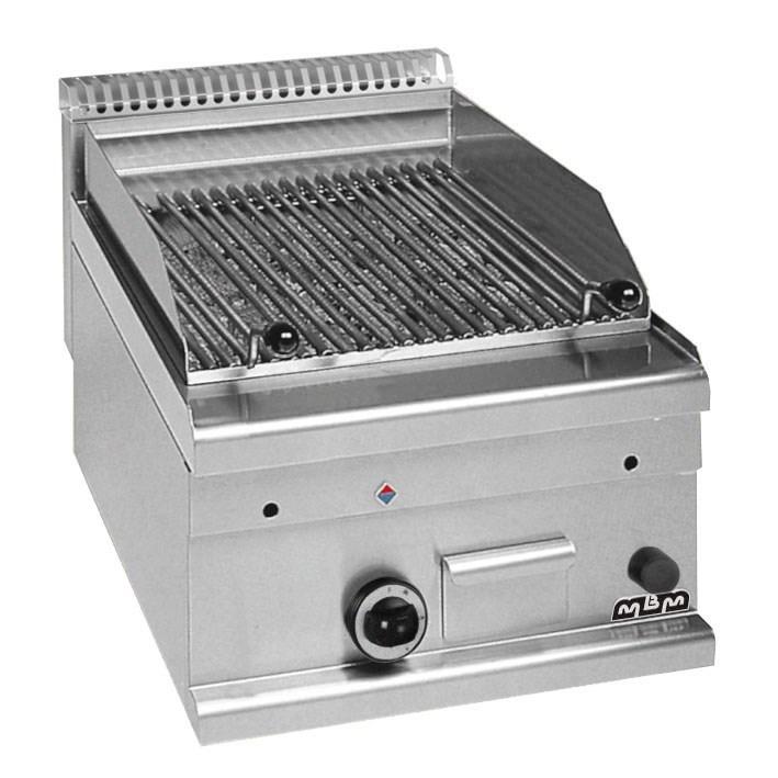 Grill charcoal grille pierre lavique a gaz pour viande minima 600 MBM - GPL46_0