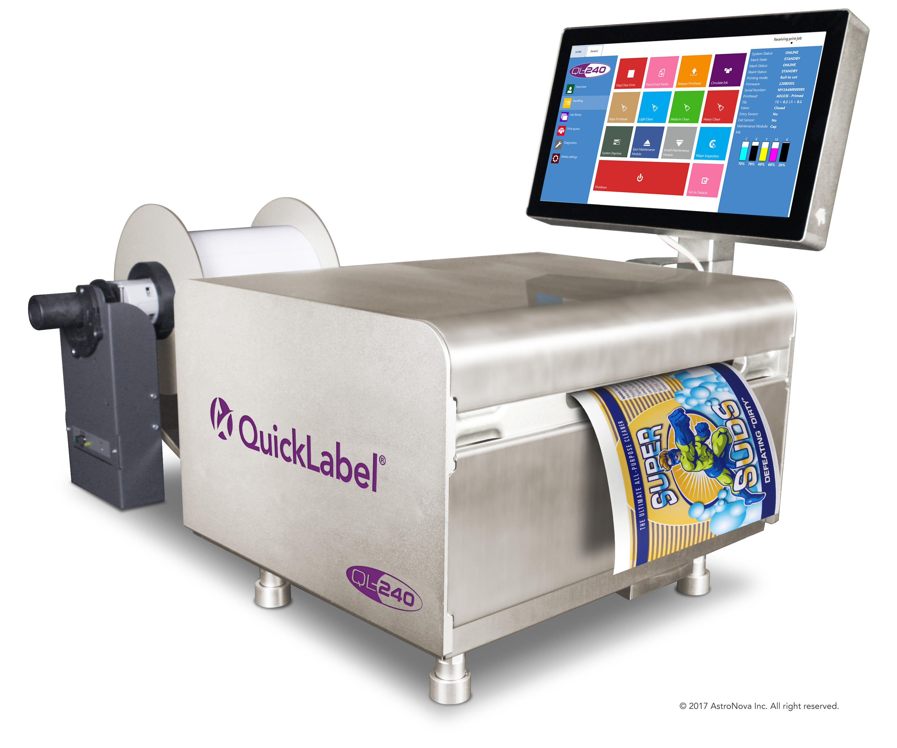 Imprimante d'étiquettes QL-240 - impression grand format, haute résolution 1600 DPI, 305 mm/s_0