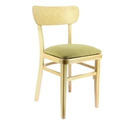 Ligne chr celeste chaise naturel galette tissu vert  carton de 2 - beige Bois massif MCH-751319_0
