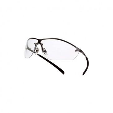 Lunettes de chantier SILIUM - Monture métal argenté Tipgrip - Oculaire PC incolore anti-rayures, anti-buée et anti-UV_0