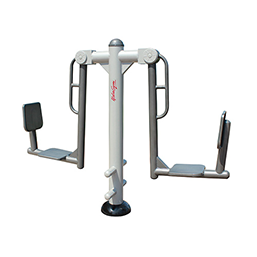 Matériel pour extension des jambes - Agrès fitness en acier poudré - Dimensions 2,18 x 0,4 x 1,66 m_0
