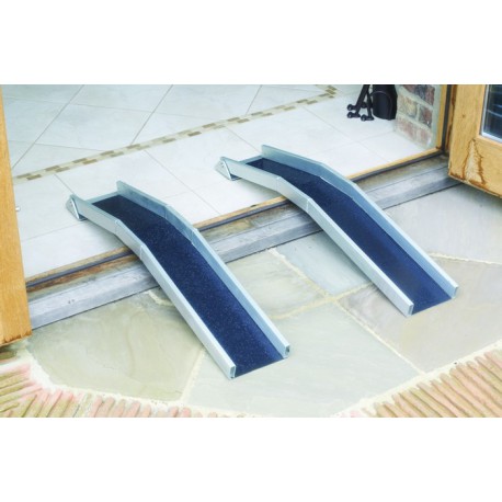 Paire de rampes de seuil en aluminium pour porte, baie vitrée_0