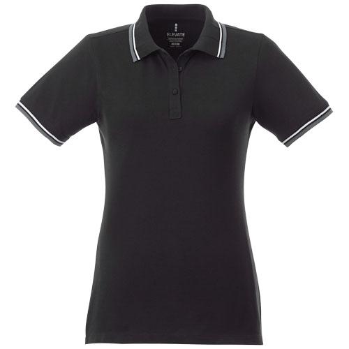 Polo tipping manches courtes femme Fairfield - col et poignets en tricot plat - 100% coton 180 g/m²_0