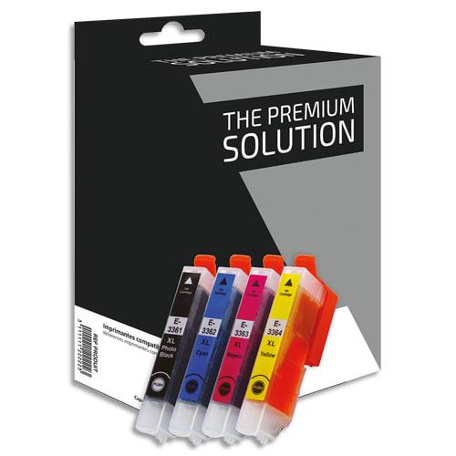 Psn pack de 5 cartouches jet d'encre compatibles epson t3357 - orange b8e33xl_pack_0