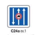 Panneau de signalisation d'indication type C24a ex.1 - conditions particulières de circulation_0