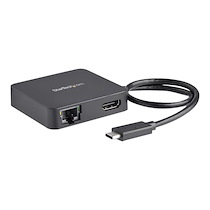STARTECH.COM ADAPTATEUR MULTIPORT USB C - MINI STATION D'ACCUEIL USB-C VIDÉO HDMI 4K - GIGABIT ETHERNET, HUB USB 3.0 (1X USB-A 1X USB-C) - ADAPTATEUR MULTIPORT USB TYPE-C - COMPATIBLE THUNDERBOLT 3