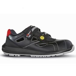 U-Power - Chaussures de sécurité basses sans métal avec scratch BAT - Environnements humides - S1P ESD SRC Noir Taille 40 - 40 noir matière synth_0