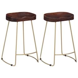 VidaXL Tabourets De Bar Gavin Lot De 2 Bois De Manguier Massif - 247834_0