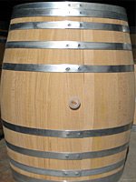 Tonneau en bois 400L pour eau-de-vie - 105 cm de longueur - 10 cercles galvanisés_0