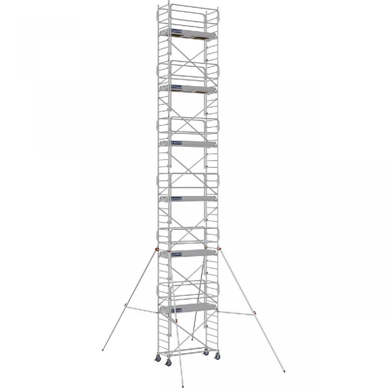 Échafaudage roulant aluminium DOCKER 85 version garde-corps EXMDS - Hauteur de travail : 13,90 m - DUARIB - 7120122_0