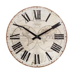 Atmosphera Pendule murale en Bois D 28 cm - noir 3560239540267_0