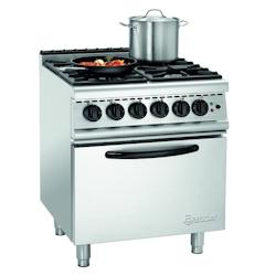 Bartscher Cuisinière à gaz 4 feux 700 x 700 x 910 mm - 2819991_0