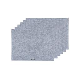 Bjorn Set de table rectangulaire - 6 pièces - Feutre recyclé gris - gris 3701488308080_0