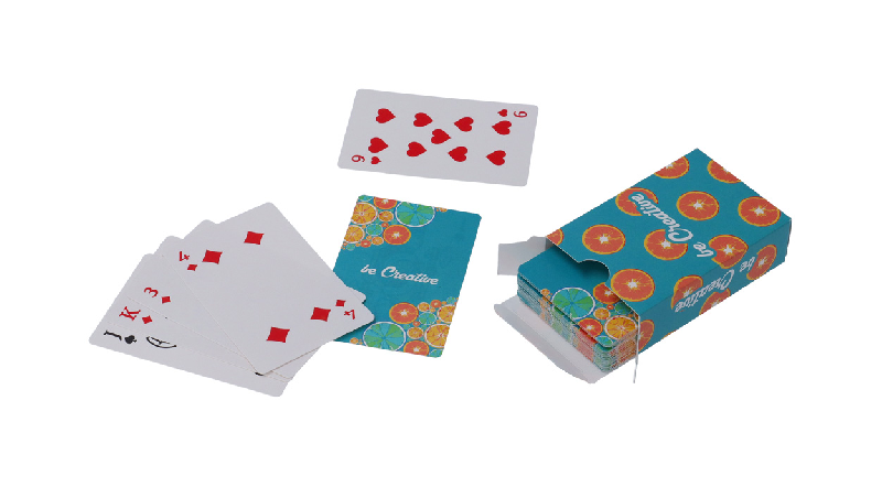Cartes à jouer personnalisées - papier kraft - jeu standard 54 cartes avec impression quadri_0