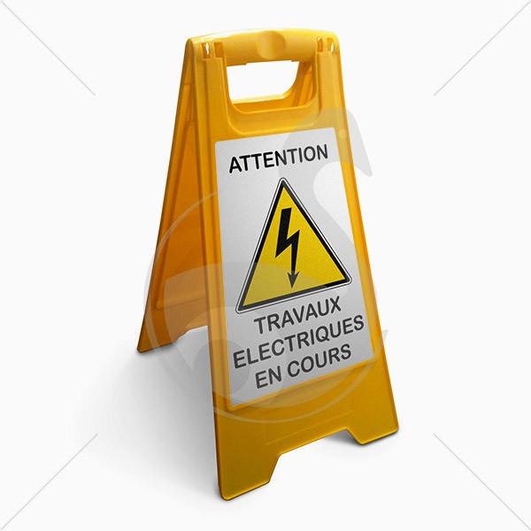 Chevalet Attention Travaux Electriques En Cours Chevalet Attention Travaux Electriques En Cours