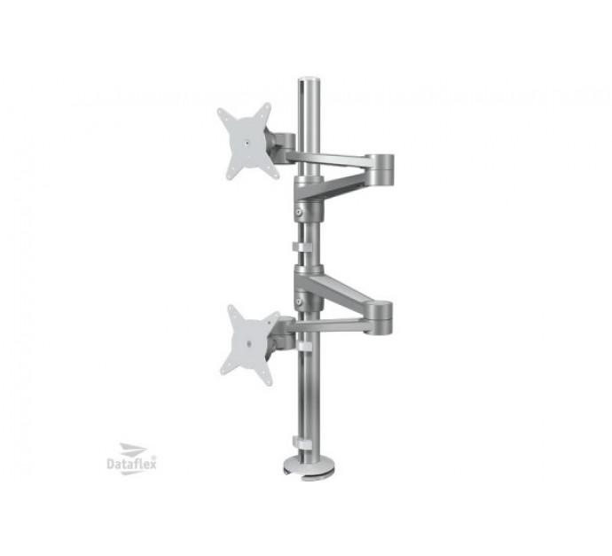 Dataflex bras à fixer/pincer Viewlite 58142 - Support double écran ajustable - rotation 360° - aluminium_0